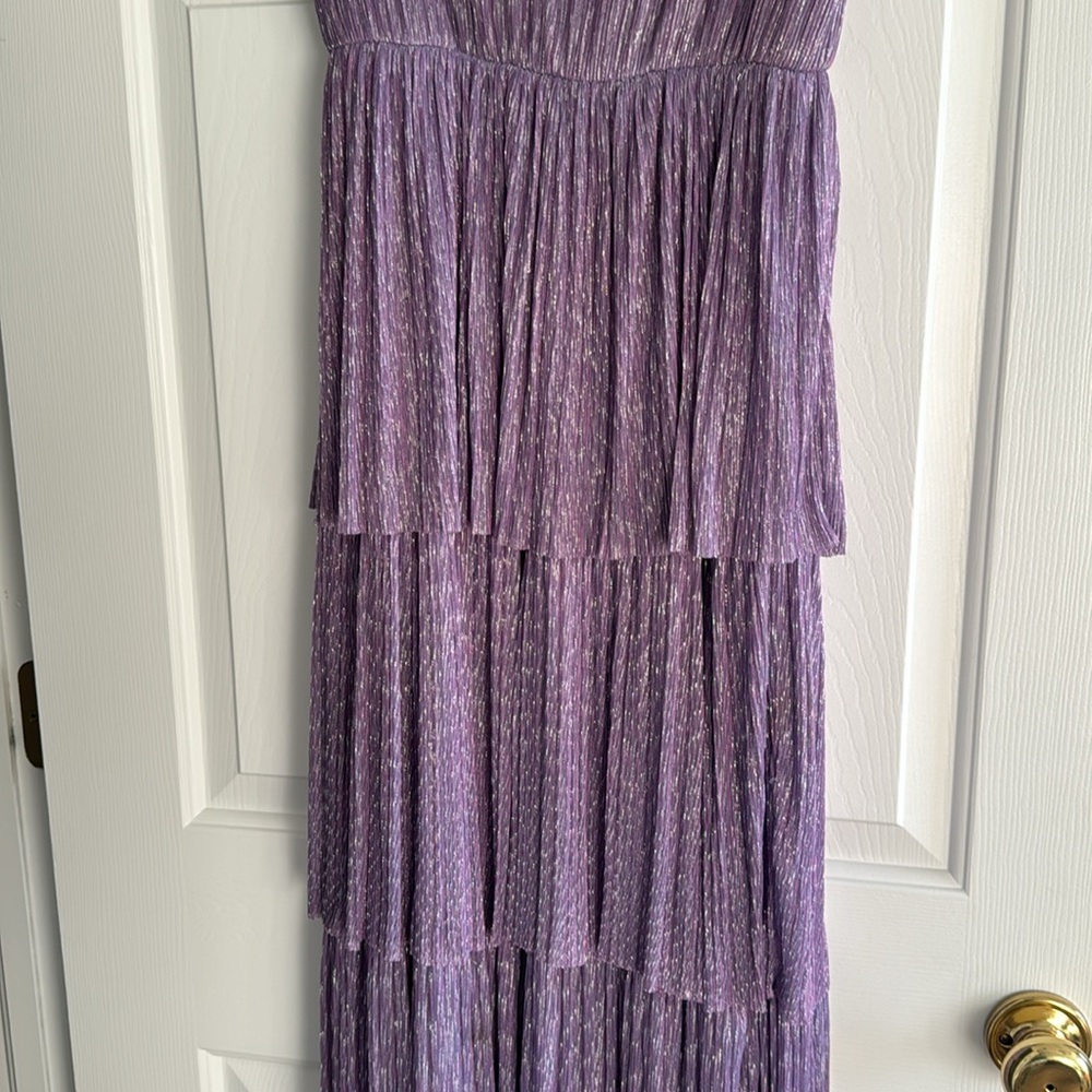 Sabina Musayev Lavender Layered Maxi Dress - Picture 3 of 8